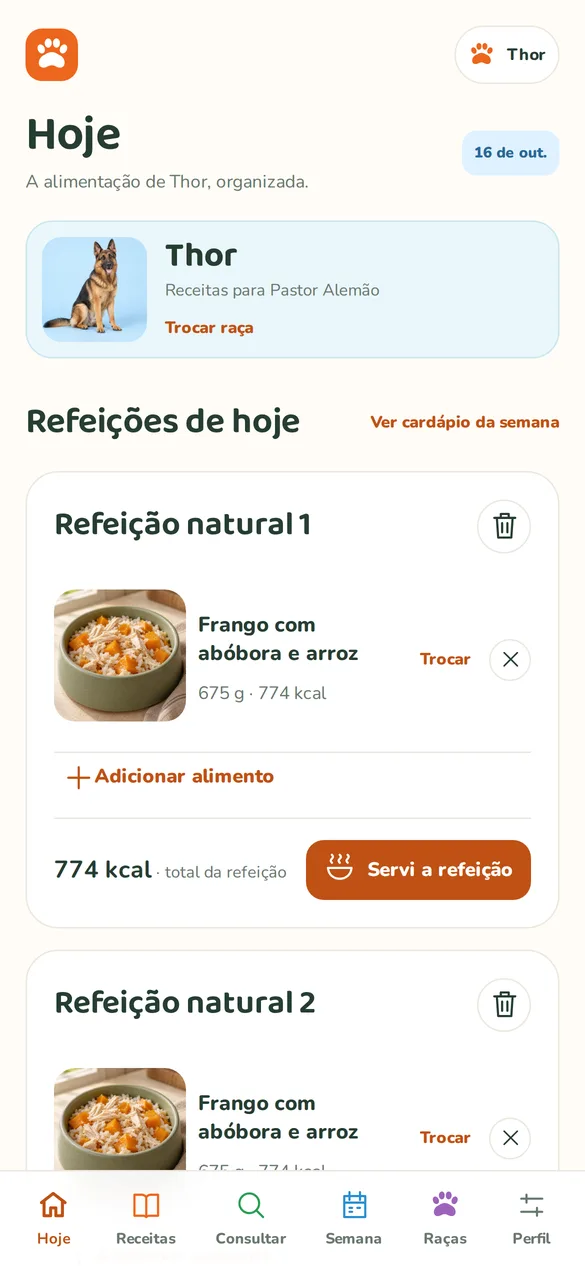Tela do Dog Chef Studio